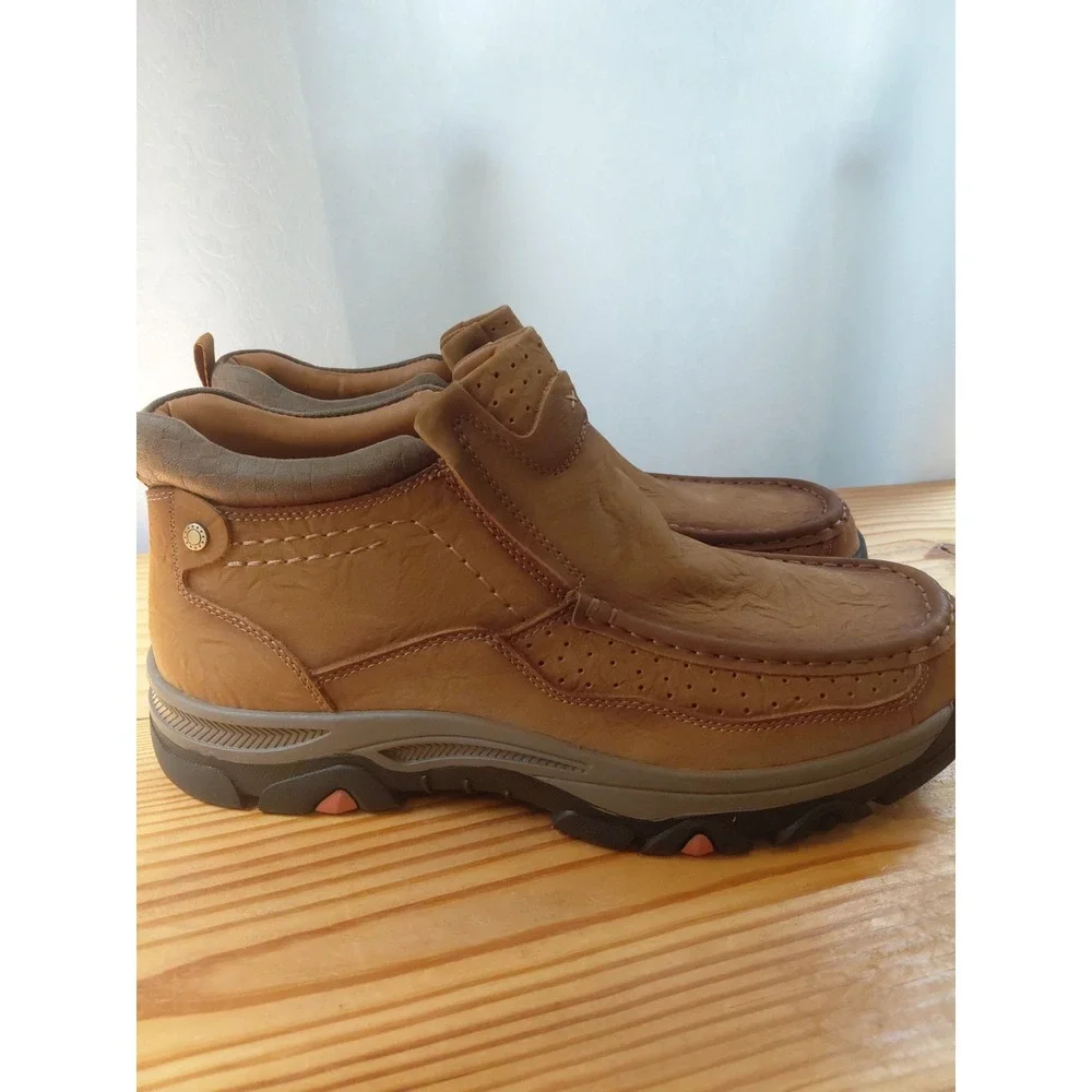 New Mostelo Shoes Men US 12, EUR 47 Hiking Comfort Outdoor Brown/Aged Tan